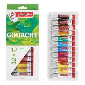 Talens Art Creation Gouache Set 12 x 12 ml umfangreiches Gouache Set für Künstler