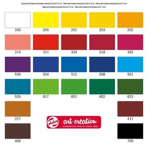 Talens Art Creation Gouache Set 24 x 12 ml umfassende Gouache Farben Palette