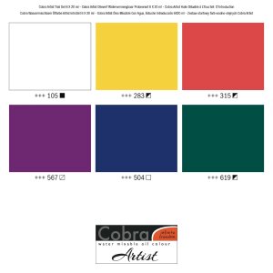 Cobra Artist wasservermischbare Ölfarben Probierset 6 x 20 ml Künstlerqualität