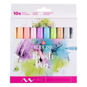 Ecoline Brush Pen Pastellfarben-Set 10 Farben  Sanfte...
