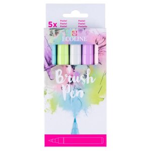 Ecoline Brush Pen Pastellfarben-Set 5 Farben  Zarte...