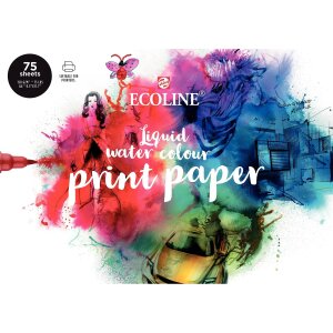 Ecoline Aquarell-Druckerpapier A4 150 g 75 Blatt für...