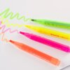 Bruynzeel Textmarker Set Neon 4 Farben  Leuchtende Highlighter für Büro & Schule
