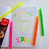 Bruynzeel Textmarker Set Neon 4 Farben  Leuchtende Highlighter für Büro & Schule