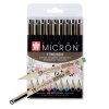 Sakura Pigma Micron 05 Etui mit 9 Farben  Farbige Fineliner für präzises Zeichnen