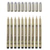 Sakura Pigma Micron Etui mit 10 Finelinern Schwarz  Präzise Zeichentools
