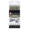 Sakura Pigma Micron Etui 6 Fineliner Schwarz  Feine Zeichentools
