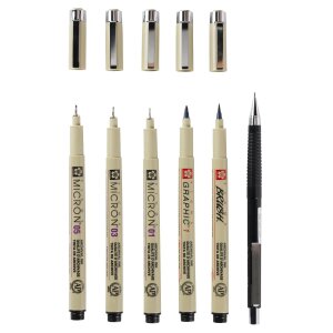 Sakura Einzigartige Manga-Kollektion mit 6 Pigma Micron-Stiften  Zeichenstifte für Mangas