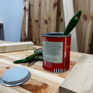 Flachpinsel MonTex grün 30 mm für Lasuren Öle Wachse gleichmäßiger Auftrag