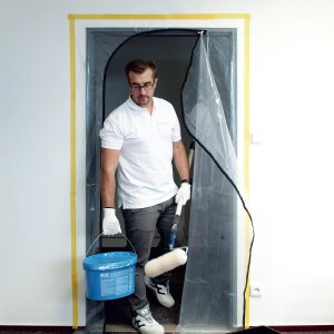 Schutztür LDPE Folie Profi 1,2x2,2 m 100 µm wasserdicht Durchgang Renovierung