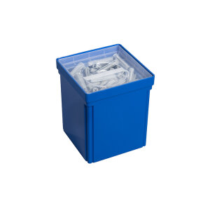 Allit EuroPlus Insert >L<130/3 Einsatzbox mit Deckel 108x108x130 mm für Sortimentskästen BLAU