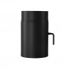 KaminoFlam 25 cm Ofenrohr Schwarz mit Drosselklappe Stahl beschichtet Ø 15 cm