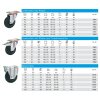 Lenk-/Bockrollen Vollgummi Kunststofffelge 80-250 mm 250 kg mit/ohne Feststeller