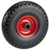 Pannensicheres Rad Metallfelge rot Rollenlager Blockprofil 260x85 mm Nabe 20x75 mm 100 kg