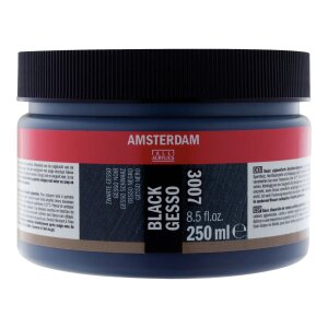 Amsterdam Gesso Grundierung schwarz Acrylfarben Ölfarben Leinwand Holz DIY 250 ml