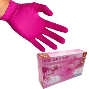 ARNOMED Nitril Einmalhandschuhe Pink Griffig Latexfrei...