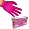 ARNOMED Nitril Einmalhandschuhe Pink Griffig Latexfrei Lebensmittelecht Größe M