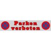 PVC Banner 2,5 m PARKEN VERBOTEN mit Ösen robuste Warnplane für außen langlebig