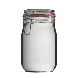 Einmachglas Drahtbügel 1140 ml rund Weißglas...
