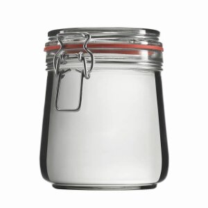 Einmachglas Drahtbügel 800 ml rund Weißglas...