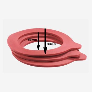 Ersatzgummiring 68 x 94 mm rot für Einmachglas luftdicht im 10er Pack