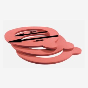 Ersatzgummiring 52 x 80 mm rot passend für Einmachglas zuverlässige Abdichtung 10 Stück