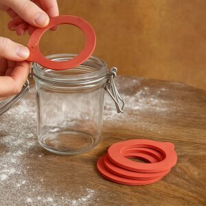 Ersatzgummiring 43 x 71 mm rot für Einmachglas mit...