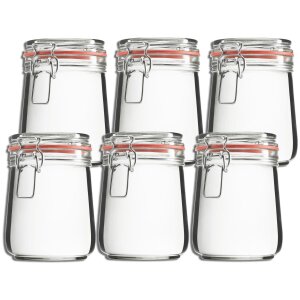 6er Set Einmachglas 800 ml Drahtbügel rund...