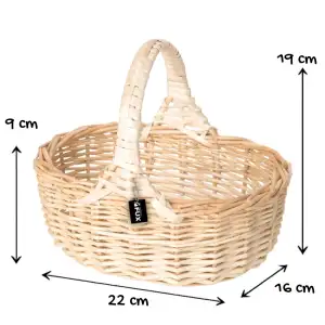 Blumenkörbchen Kinderkorb helle Weide geflochten...