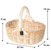 Blumenkörbchen Kinderkorb helle Weide geflochten ideal für Blumenmädchen 22x16cm