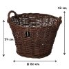 Gartenkorb rund ungeschälte Weide handgeflochten, zwei Griffe, Holzkiepe Ø 50 cm