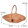 Geschenkkorb Weide oval großer Präsentkorb geflochten Henkelkorb 50x32cm