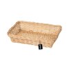 Korbschale Weide rechteckig klein geflochten Brotschale Zopfrand 31x20cm