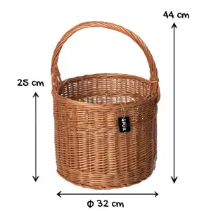 Einkaufskorb rund Weidenkorb gesottener geflochtener...