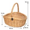 Handkorb Weide oval klein geflochten Geschenkkorb Allzweckkorb 35x28cm