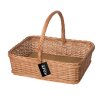 Gartentablett Weide geflochten mit MDF Boden stabiles Serviertablett 46x37cm