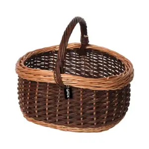Einkaufskorb oval Weide ungeschält geflochten...