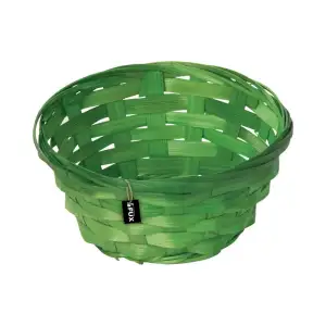 Bambusschale rund grün kleine geflochtene...