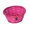 Bambusschale rund pink kleine geflochtene Dessertschale Ø13.5cm