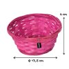 Bambusschale rund pink kleine geflochtene Dessertschale Ø13.5cm