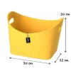 Allzweckkorb Filz oval gelb mit Griffen vielseitig 30x22cm