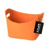 Allzweckkorb Filz oval orange mit Griffen vielseitig 30x22cm