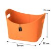 Allzweckkorb Filz oval orange mit Griffen vielseitig 30x22cm
