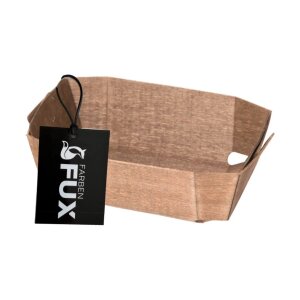 Spanschale braun klein ohne Henkel Holzschale 13x9cm