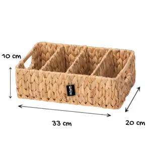Aufbewahrungskorb Wasserhyazinthe 4 Fächer...