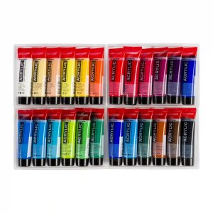 Acrylfarben Set Premium Amsterdam 24 x 20 ml inkl Zubehör