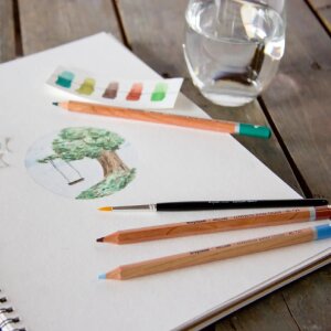 Aquarellfarben Set für Anfänger 8 x 12 ml mit...
