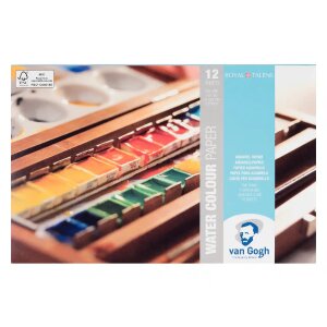 Aquarellfarben Set hochwertig Van Gogh 12 halbe Näpfchen inkl Zubehör