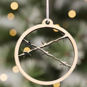 Hässliche Weihnachtsdekoration aus Holz Baumschmuck Weihnachtskugeln Spaßartikel