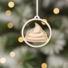 Hässliche Weihnachtsdekoration aus Holz Baumschmuck Weihnachtskugeln Spaßartikel